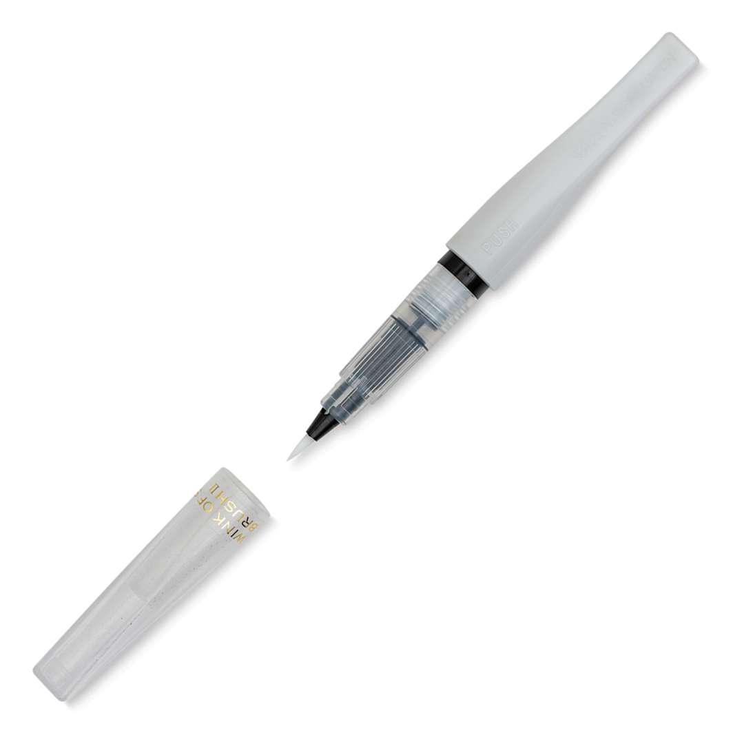 Open in modal - Zig Wink of Stella Brush II Pen - Clear (with cap off)