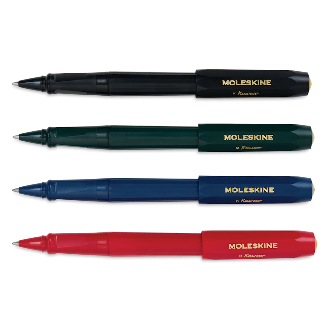 Open in modal - Moleskine Kaweco Ballpoint Pens with caps off
