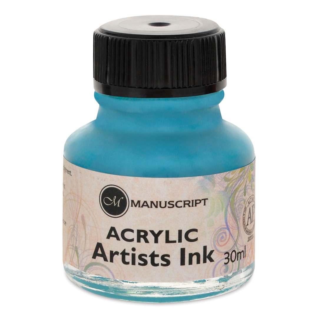 Open in modal - Manuscript Acrylic Artist's Ink - Turquoise, 30 ml