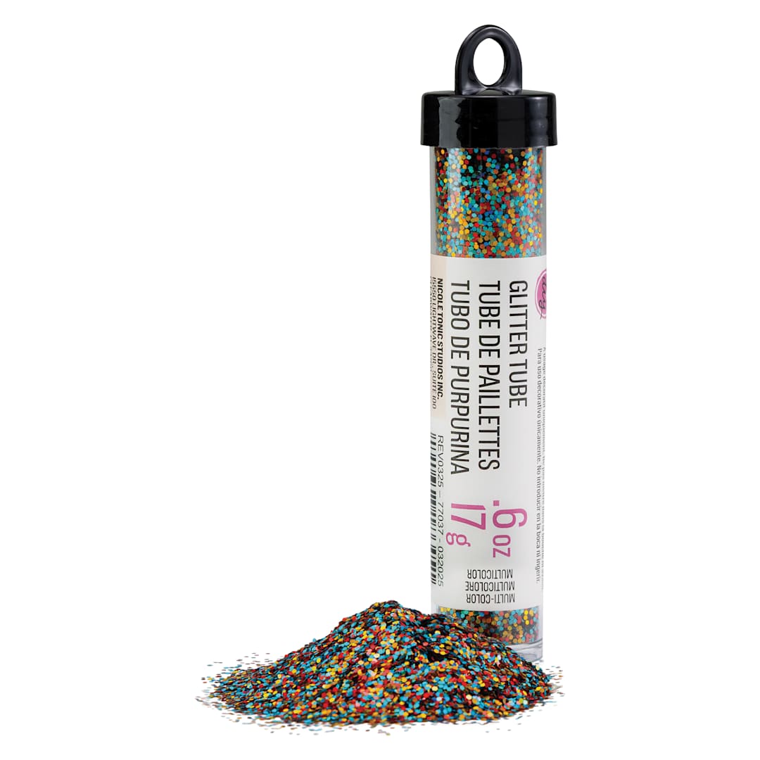 Open in modal - Cousin DIY Glitter - Metallic Multicolor, .6 oz Tube with contents