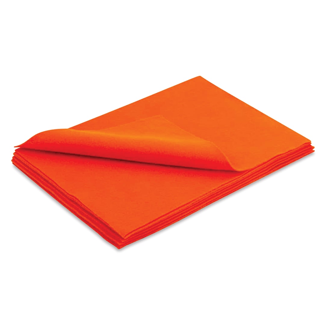 Open in modal - Hygloss Felt Sheet - 9" x 12", Orange, Pkg of 12