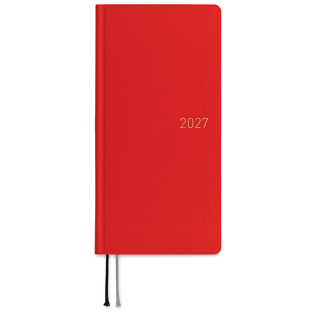 Open in modal - Hobonichi Techo 2027 Weeks Mega Planners - 3.7" x 7.4", Poppy Red