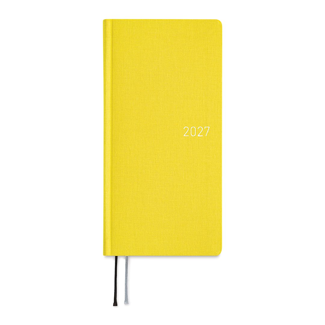 Open in modal - Hobonichi Techo 2027 Weeks Mega Planners - 3.7" x 7.4", Canaria Yellow, front