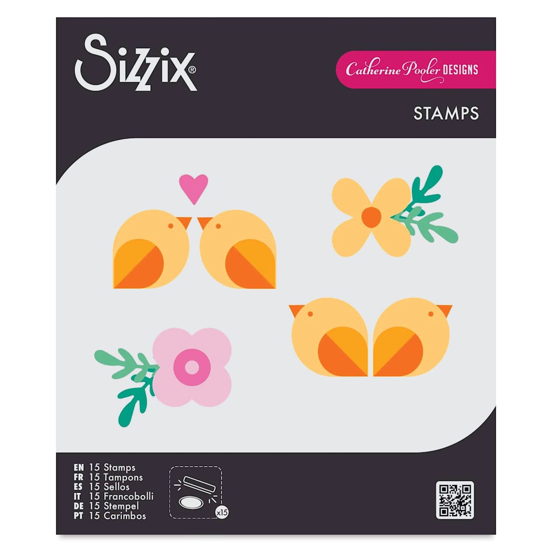 Open in modal - Sizzix Print & Pattern Stamp Set - Set of 15 front of packaging