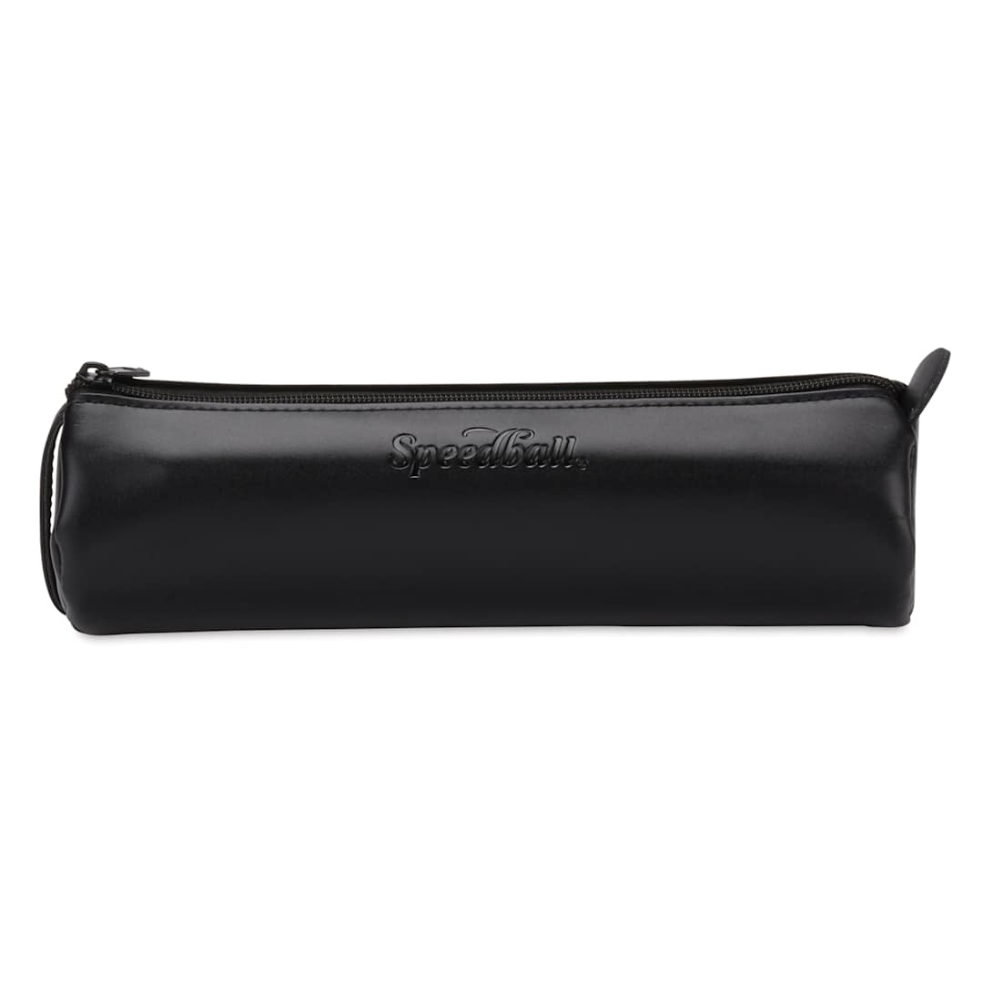 Open in modal - Speedball Leather Pencil Case - Black, Small