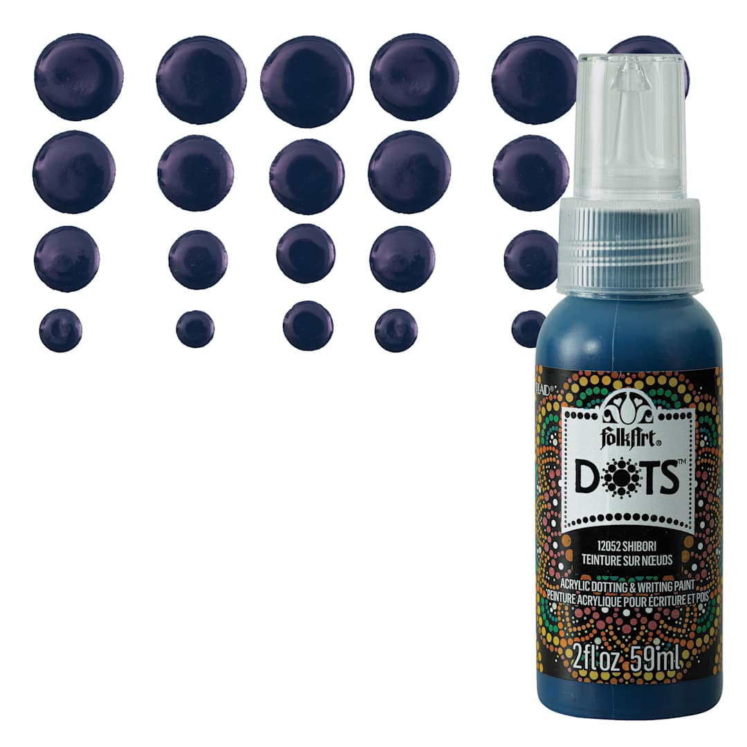 Open in modal - FolkArt Dots Acrylic Paint - Shibori, 2 oz bottle and swatch