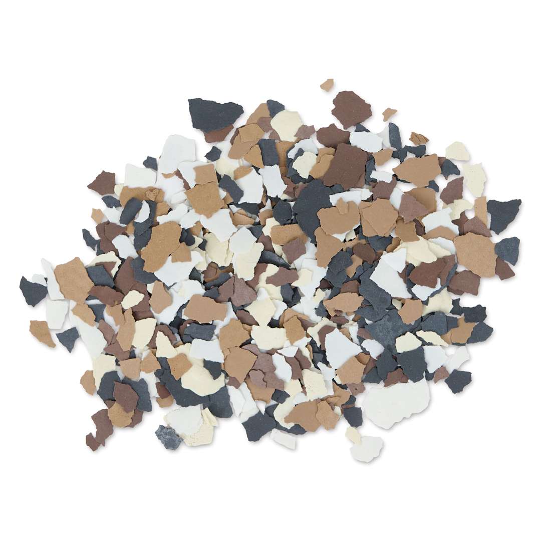 Open in modal - Plaid FolkArt Terrazzo Color Chip Flakes - Brown Multi, 2.47 oz