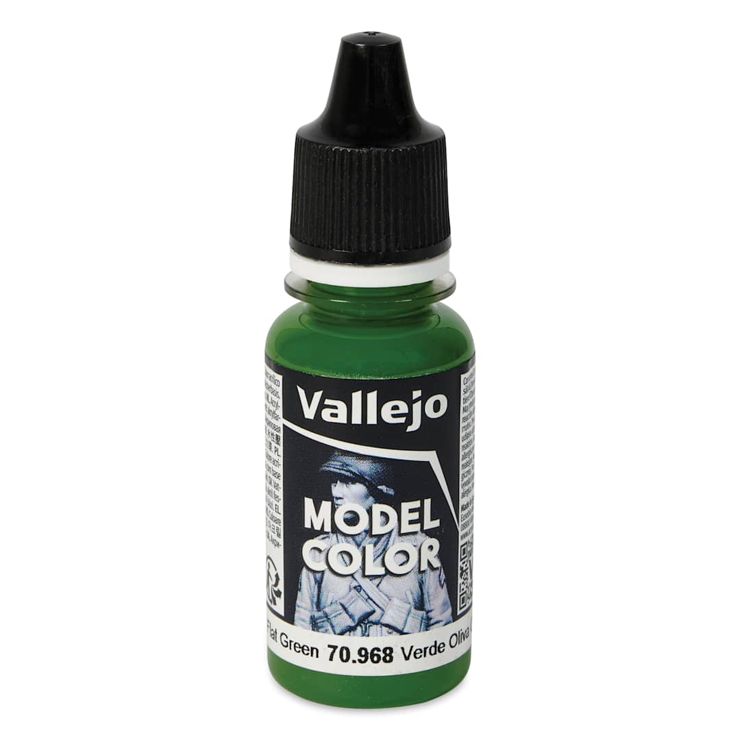 Open in modal - Vallejo Acrylic Model Color Paint - Flat Green, 18 ml