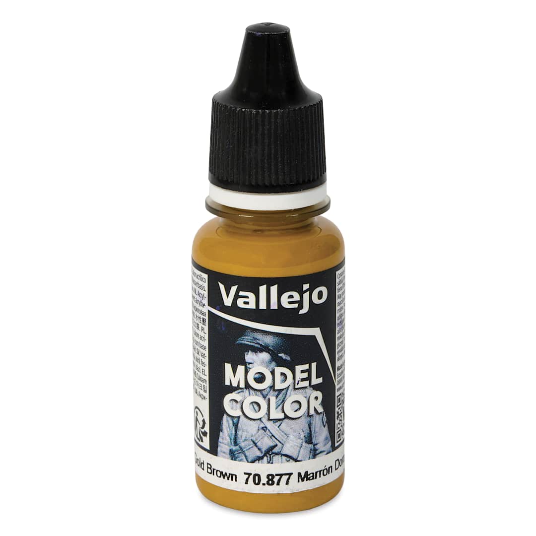 Open in modal - Vallejo Acrylic Model Color Paint - Gold Brown, 18 ml