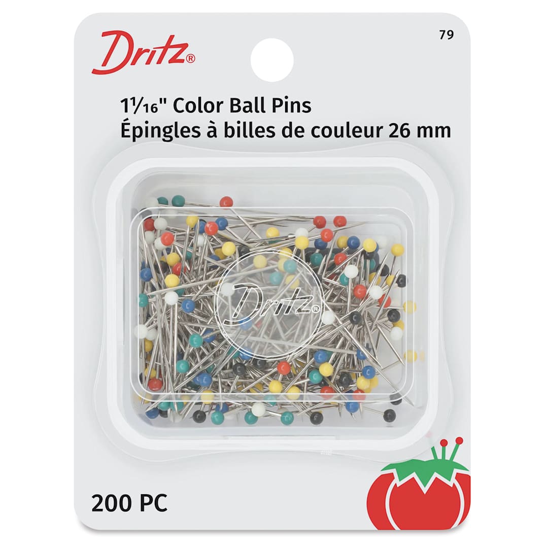 Open in modal - Dritz Color Ball Pins - Pkg of 200, Assorted Colors