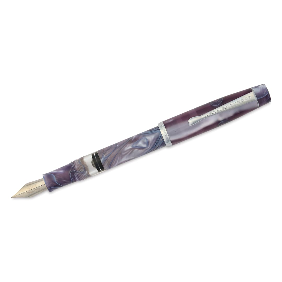 Open in modal - Noodler's Ink Konrad Acrylic Flex Fountain Pen - Appalachian Pearl, cap off 