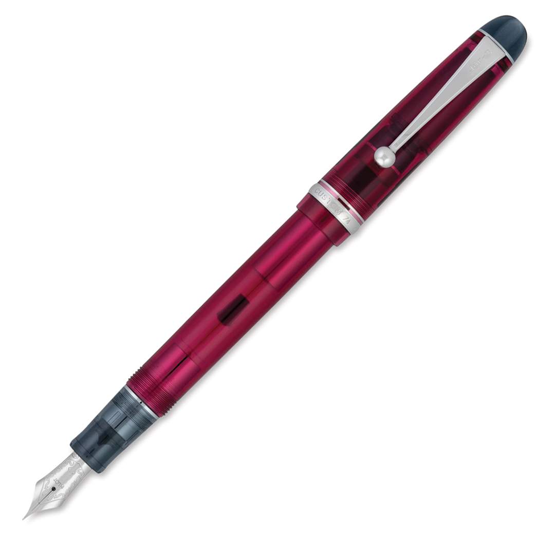 Open in modal - Pilot Custom 74 Fountain Pen - Merlot, Fine, cap off