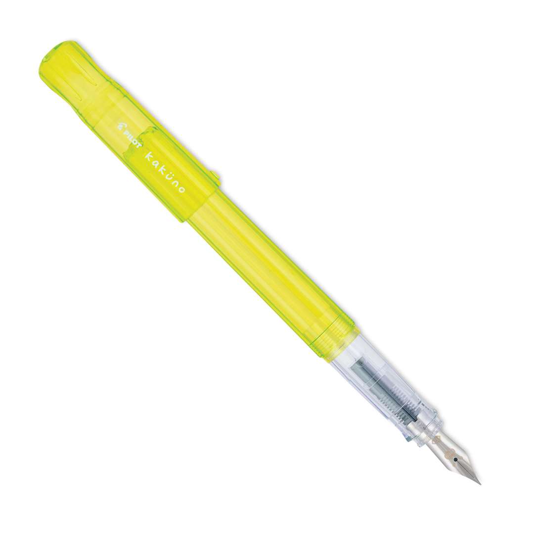Open in modal - Pilot Kakuno Fountain Pen - Green, Fine Nib, cap off