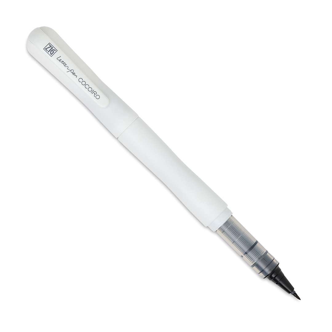 Open in modal - Kuretake Zig Cocoiro Letter Pen - White, Extra Fine Brush Nib