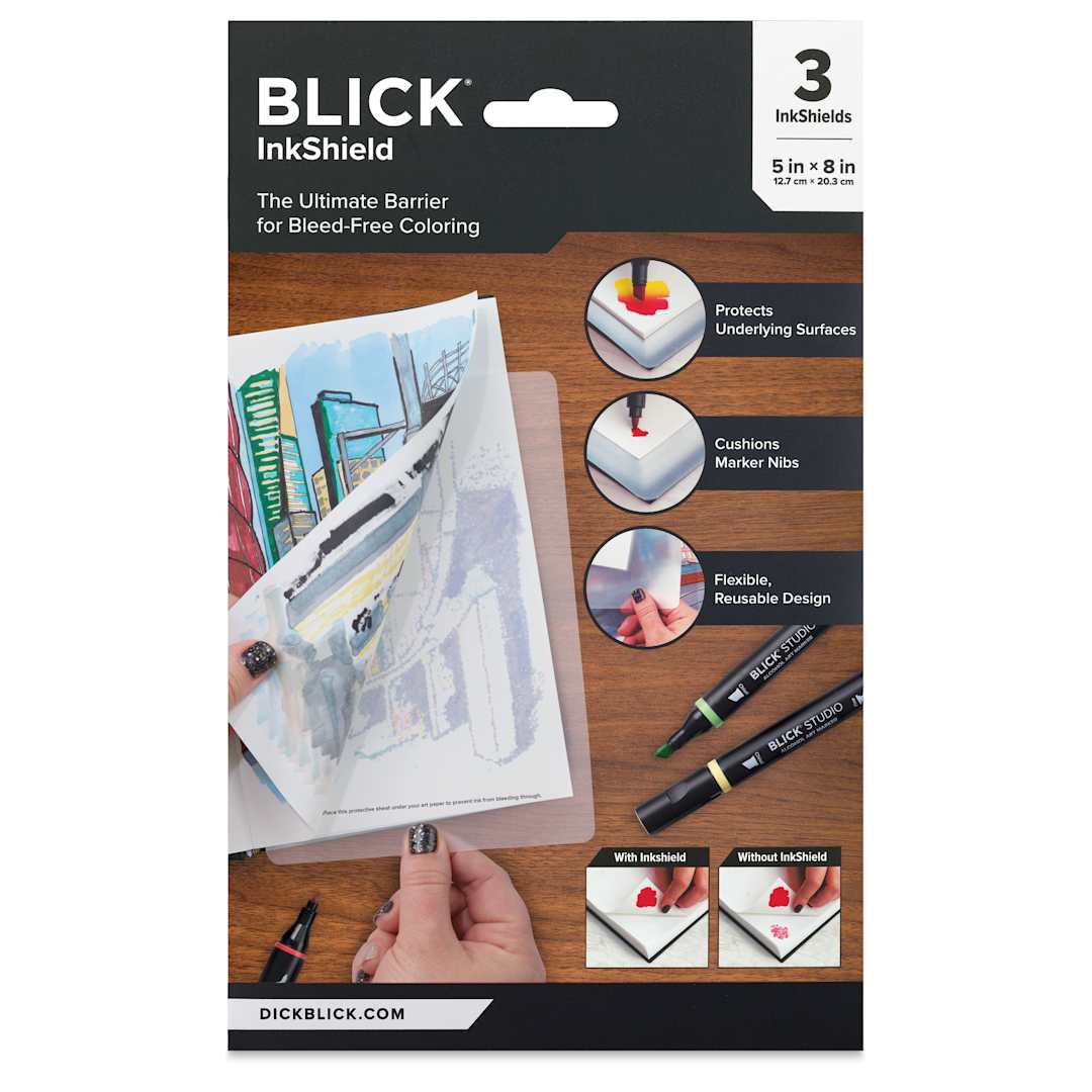 Open in modal - Blick InkShield - 5" x 8", Pkg of 3, front of package