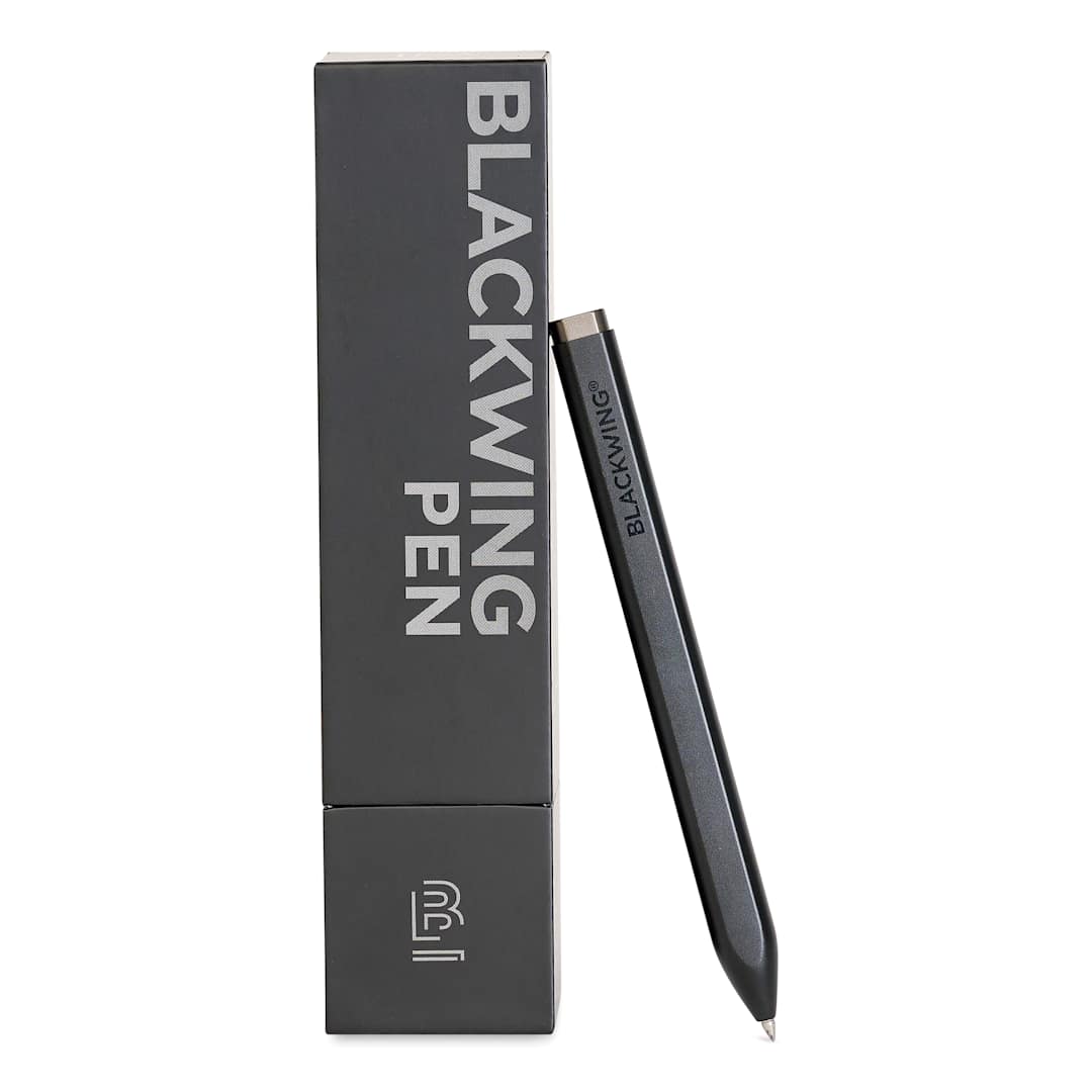 Open in modal - Blackwing Pen - Black, packaging and pen