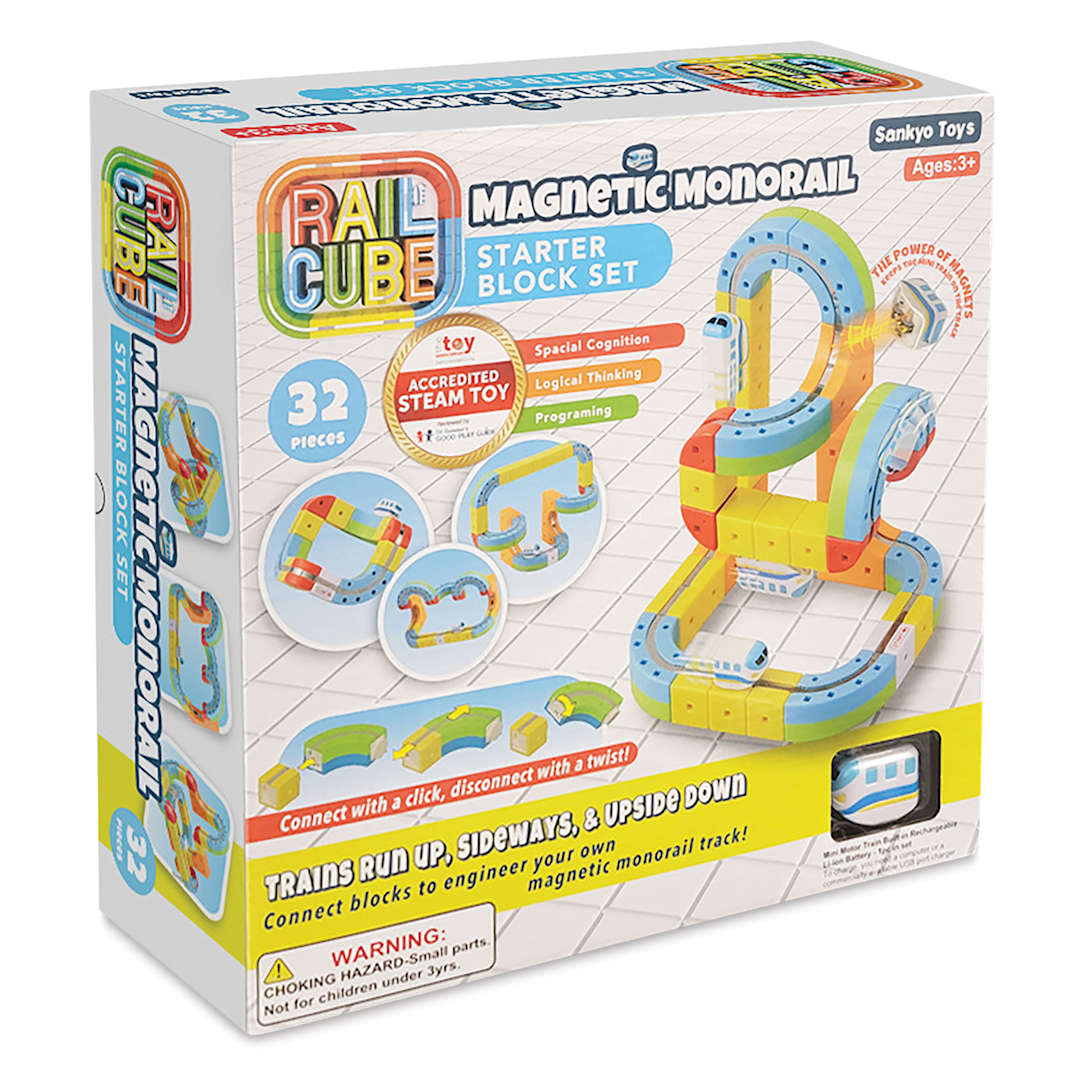 Open in modal - Rail Cube Magnetic Monorail Starter Set, packaging