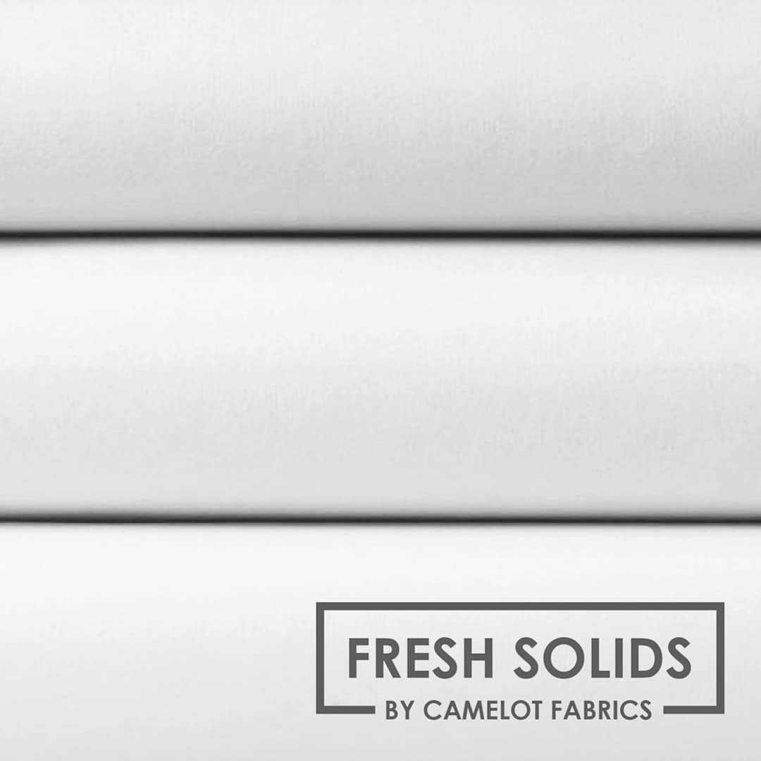 Open in modal - Camelot Fresh Solids Cotton Fabric - White, 44" x 15 yds