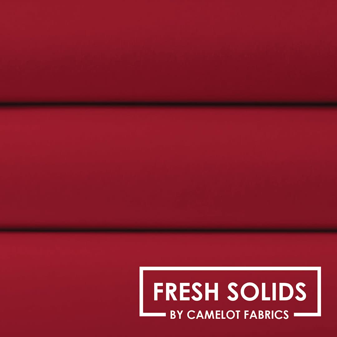 Open in modal - Camelot Fresh Solids Cotton Fabric - Crimson, 44" x 15 yds