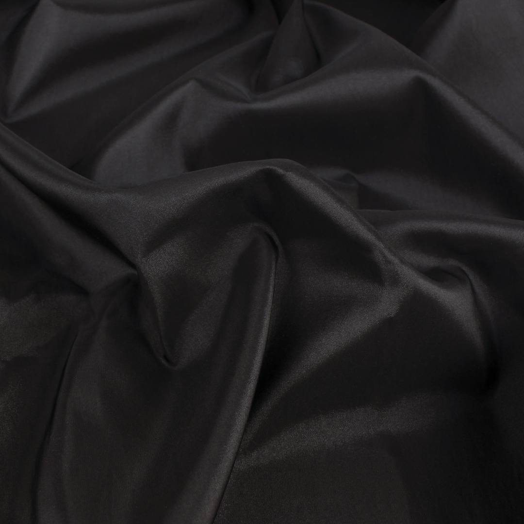 Open in modal - Camelot Two Tone Taffeta - Black, 58" x 15 yds, bunched up