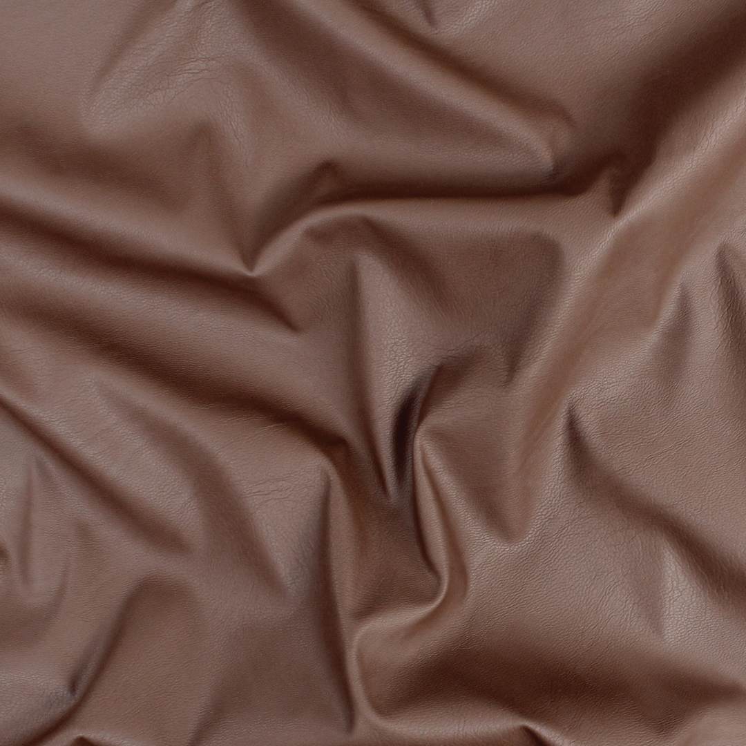 Open in modal - Camelot Solid Faux Leather - Brown, 55" x 15 yds, wrinkled