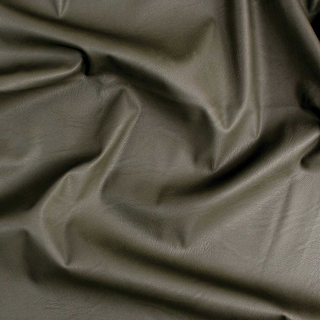 Open in modal - Camelot Solid Faux Leather - Khaki, 55" x 15 yds, wrinkled