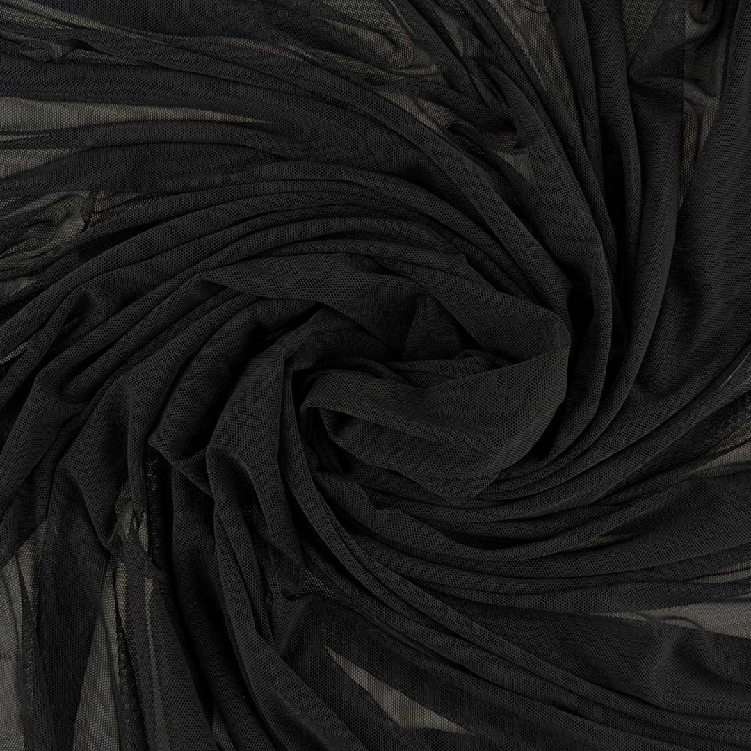 Open in modal - Camelot Solid Mesh - Black, 57" x 15 yds, rolled up