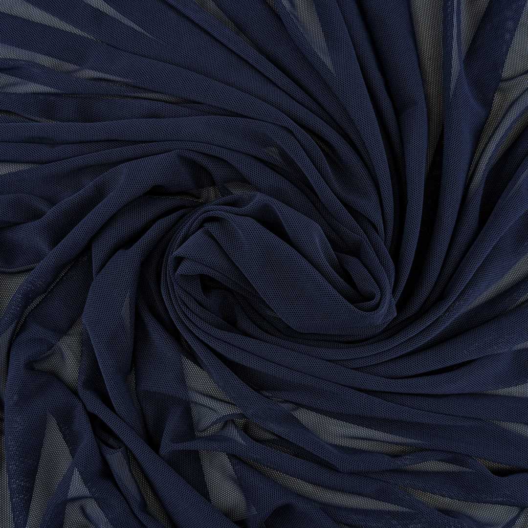 Open in modal - Camelot Solid Mesh - Navy, 57" x 15 yds, rolled up