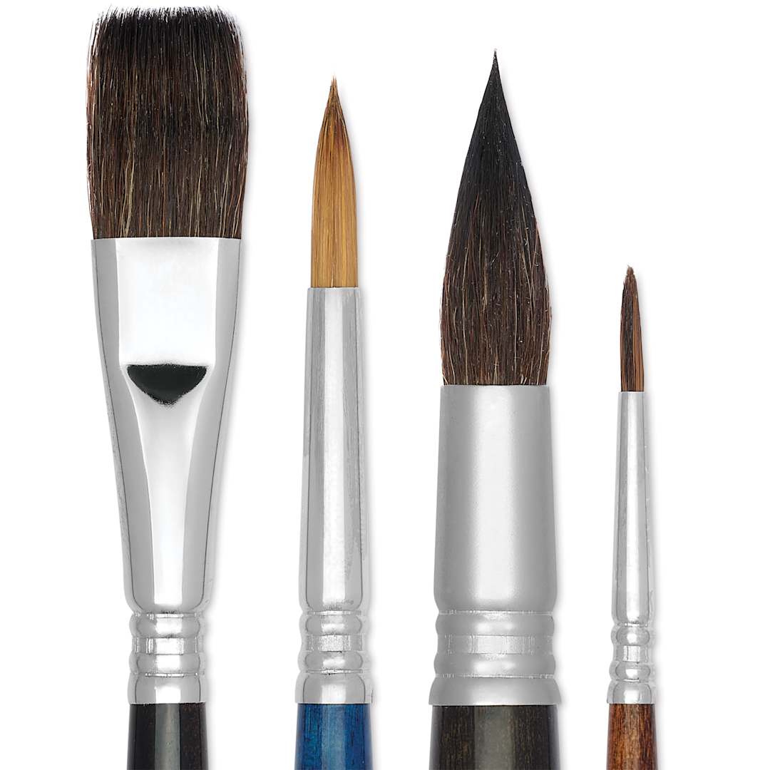 Open in modal - Escoda Realistic Portrait Watercolor Brushes - Set of 4, close up