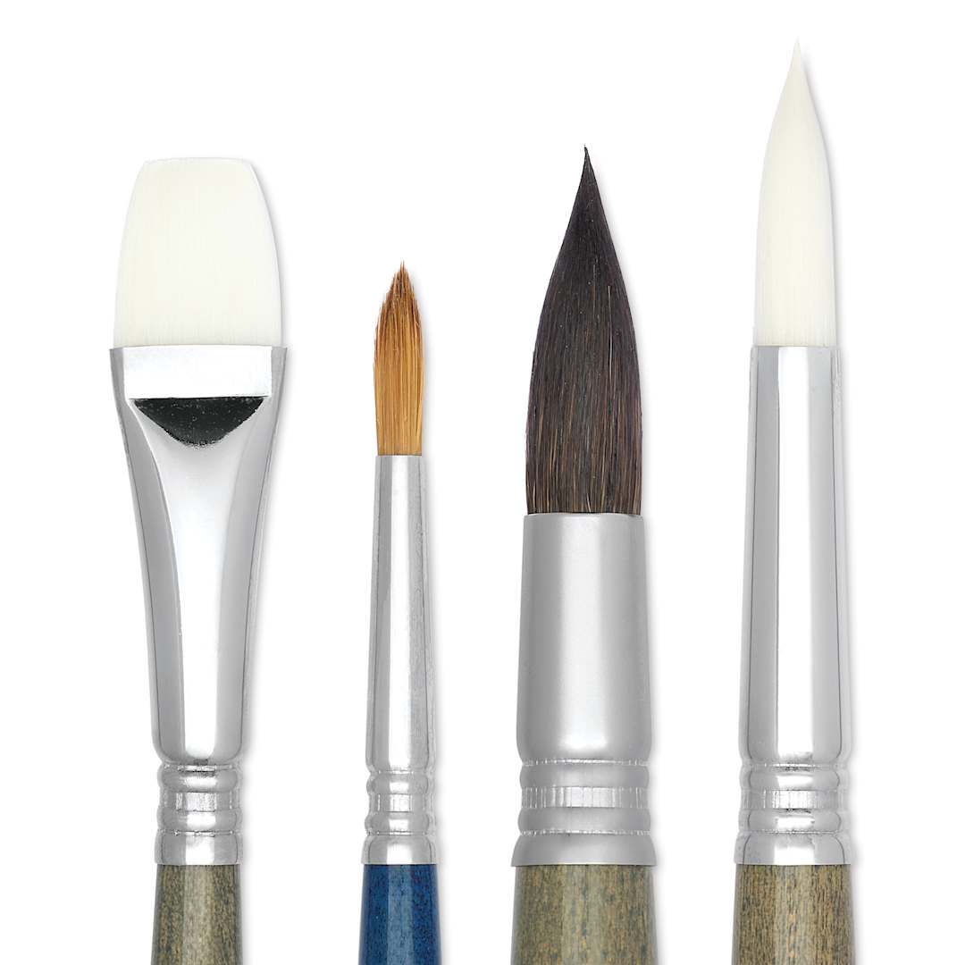 Open in modal - Escoda Professional Watercolor Brushes - Set of 4, close up
