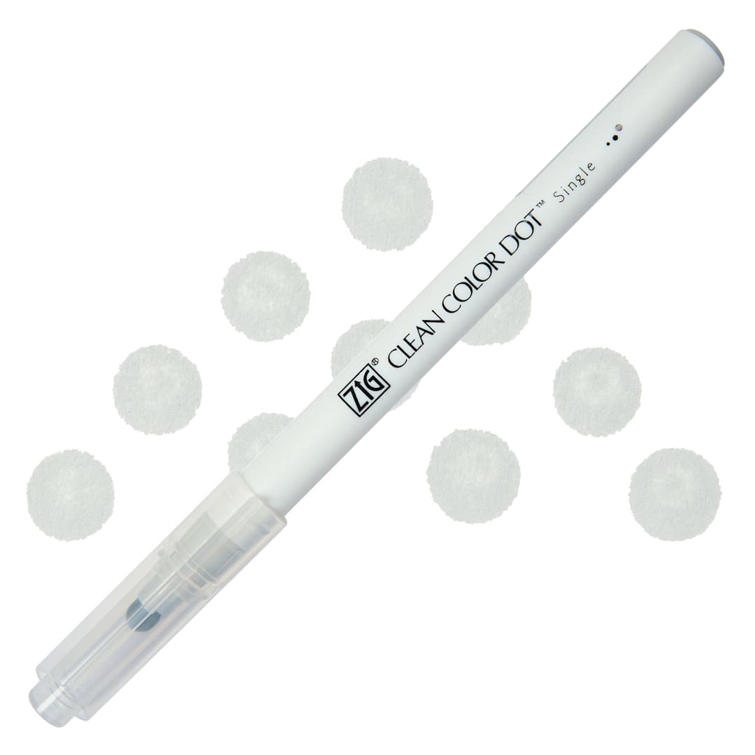Open in modal - Zig Clean Color Dot Marker - Light Platinum, swatch and marker