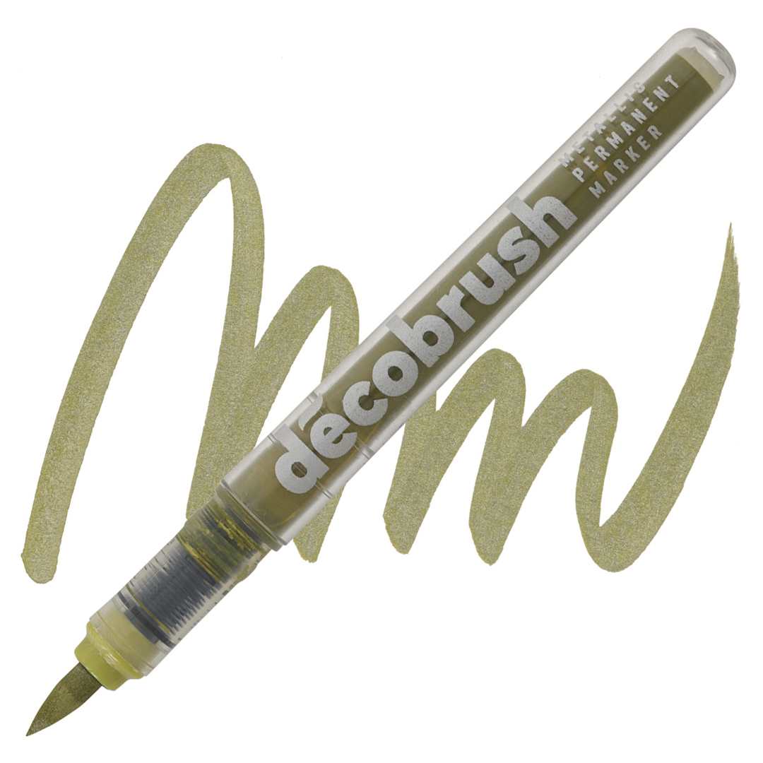 Open in modal - Karin DécoBrush Metallic Marker - Metallic Gold  marker and swatch
