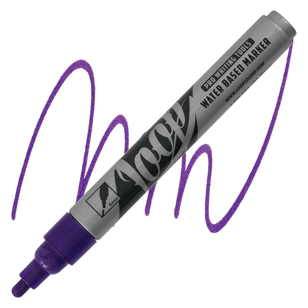 Open in modal - Loop Water-Based Acrylic Marker - Moss, 4 mm marker and swatch