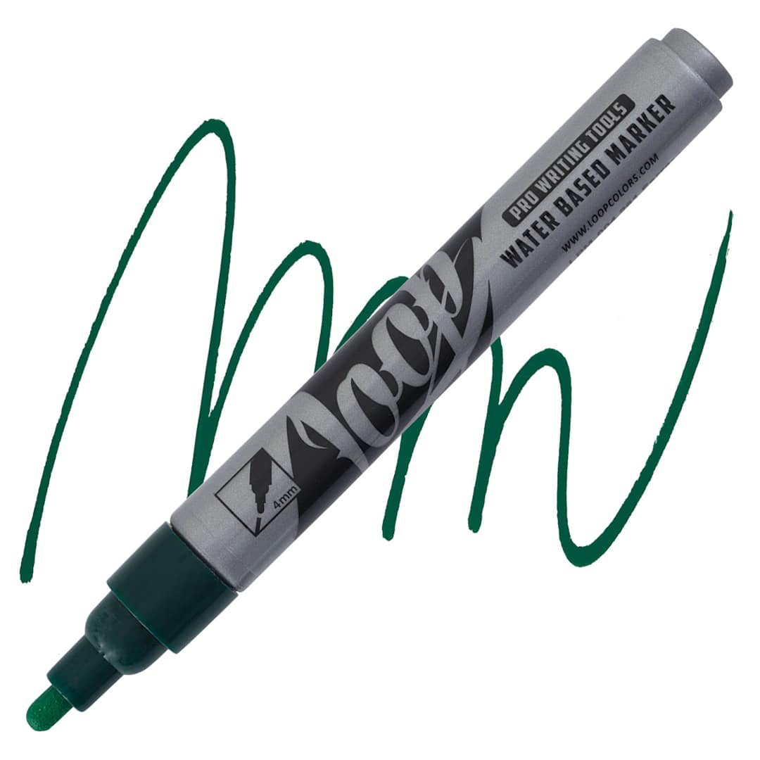 Open in modal - Loop Water-Based Acrylic Marker - Ferrera, 4 mm marker and swatch