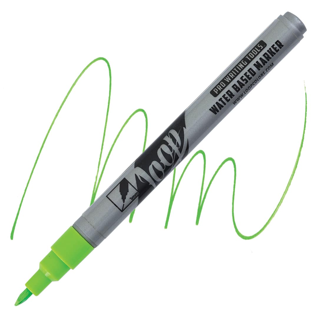 Open in modal - Loop Water-Based Acrylic Marker - Lucca, 1 mm marker and swatch