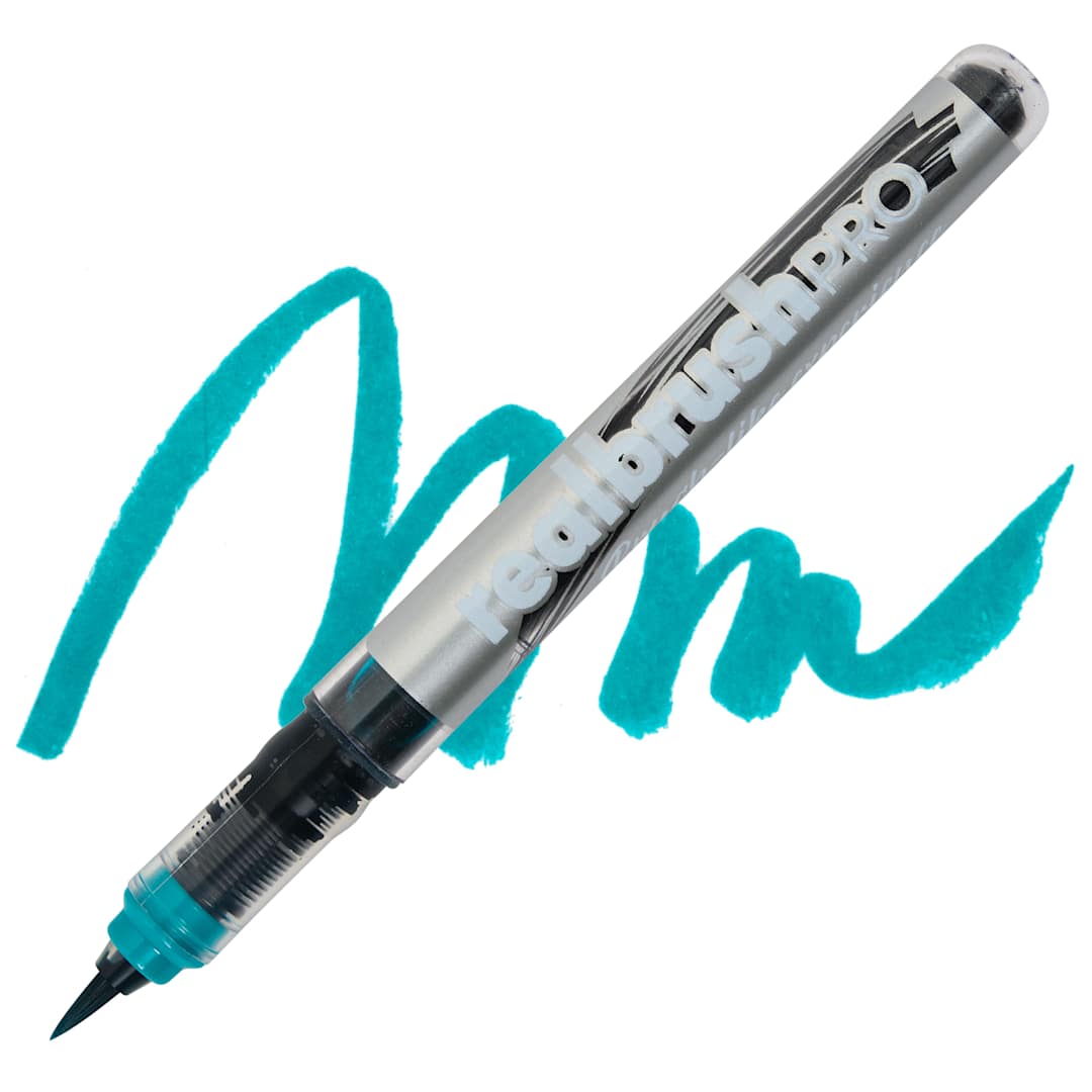 Open in modal - Karin Realbrush Pro Marker - Turquoise, swatch and marker