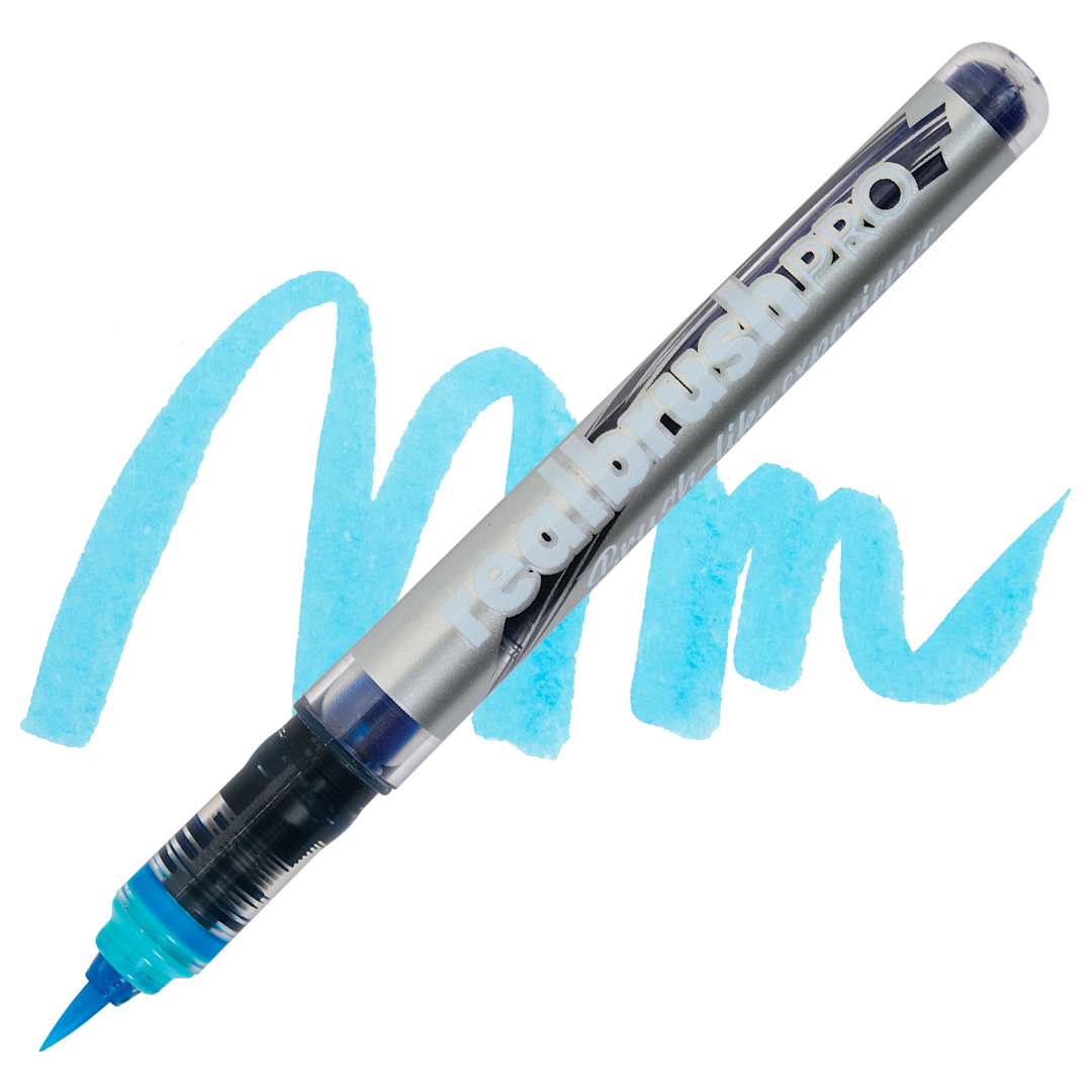 Open in modal - Karin Realbrush Pro Marker - Artic Blue, swatch and marker