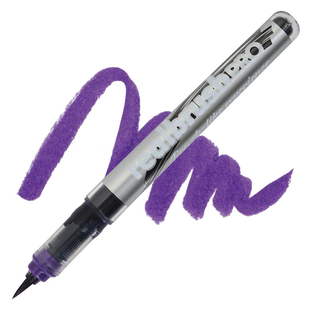 Open in modal - Karin Realbrush Pro Marker - Plum, swatch and marker
