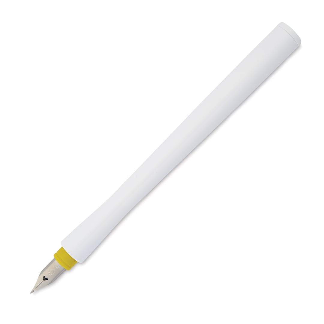 Open in modal - Sailor Hocoro Dip Pen - White, Fude Nib, cap off