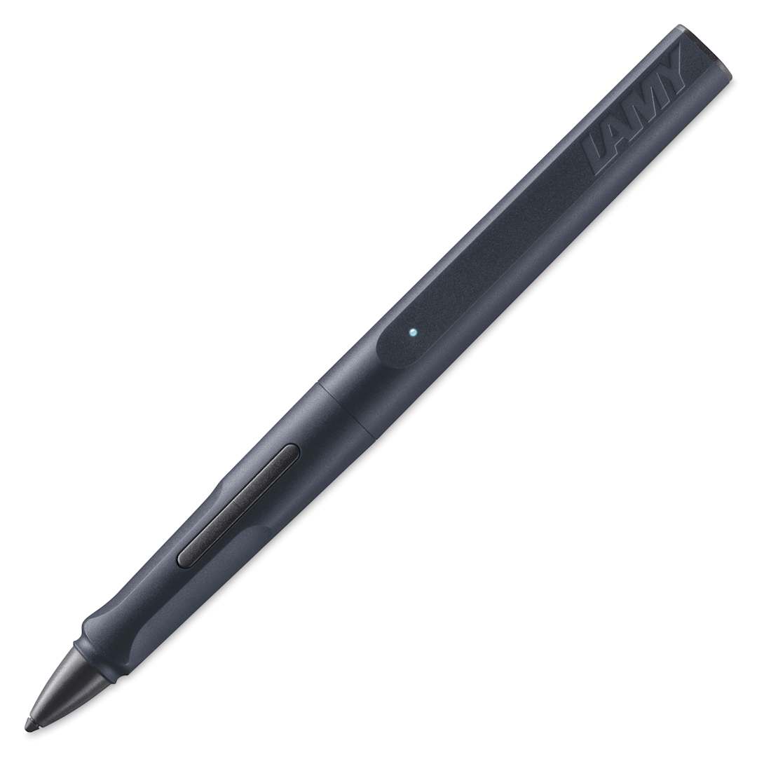 Open in modal - Lamy Safari Note+ Stylus Pen - Steel Black Matte, cap off