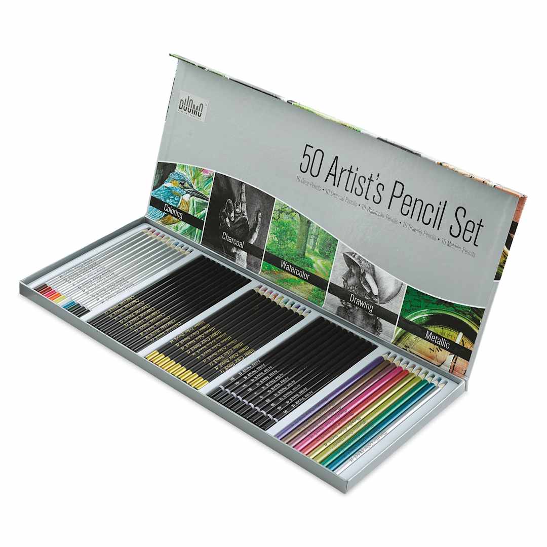 Open in modal - Duomo Artist's Mixed Media Pencils - Set of 50