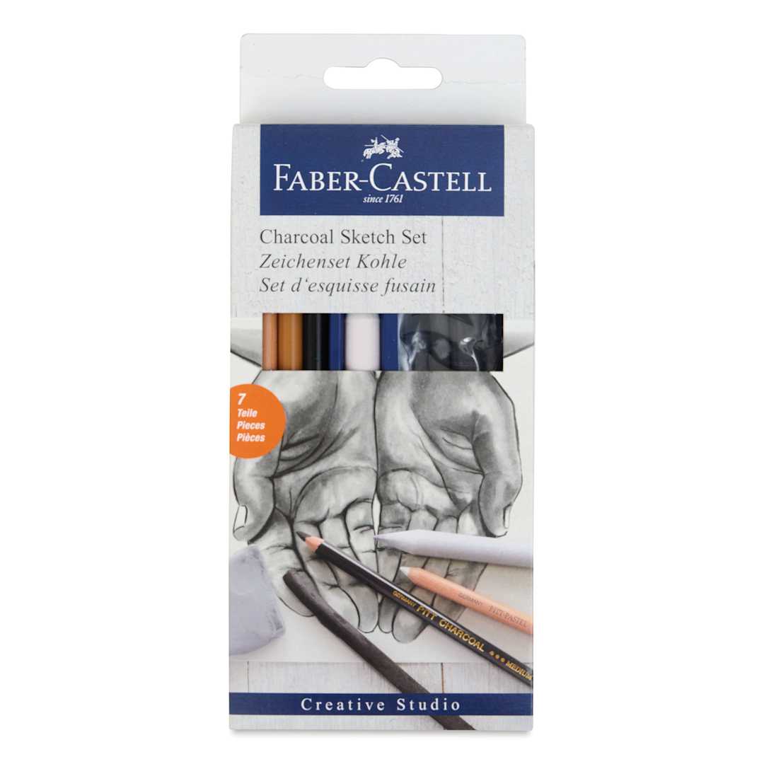 Open in modal - Faber-Castell Creative Studio Charcoal Sketch Set, Set of 7, front of packaging