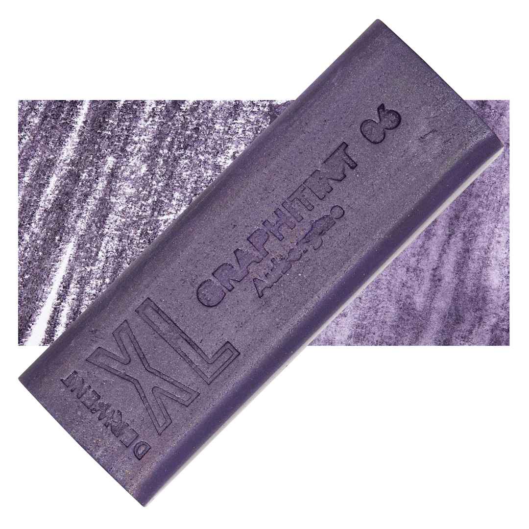 Open in modal - Derwent Graphitint XL Block - Aubergine, swatch and block