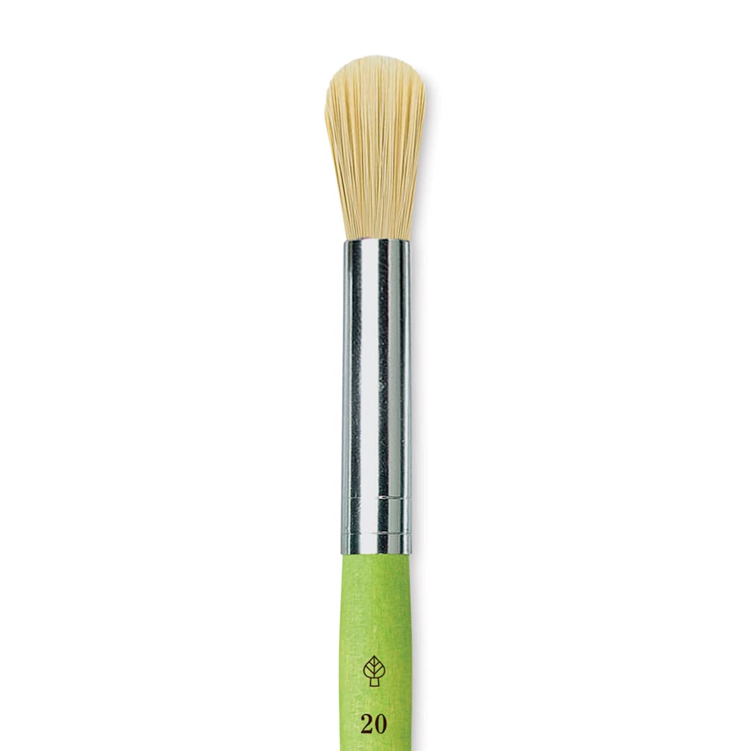 Open in modal - Da Vinci Fit Synthetic Bristle Brush - Round, Size 20, close up