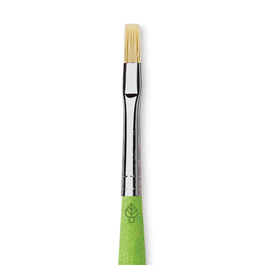 Open in modal - Da Vinci Fit Synthetic Bristle Brush - Flat, Size 4, close up