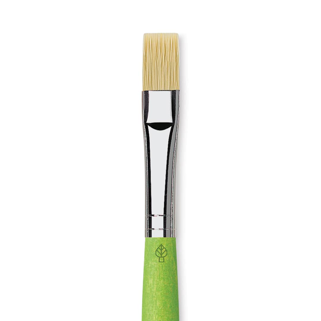 Open in modal - Da Vinci Fit Synthetic Bristle Brush - Flat, Size 10, close up