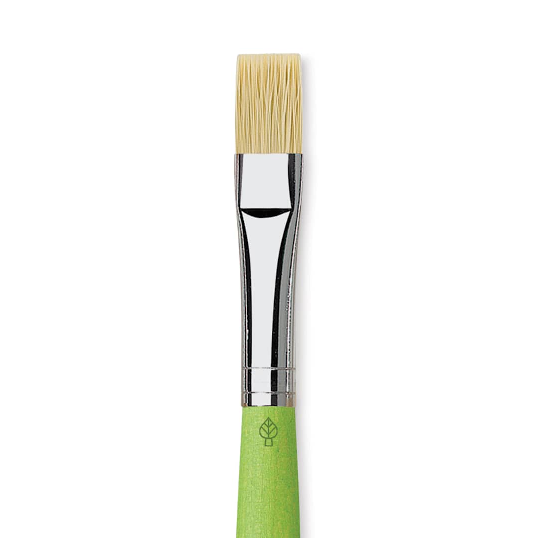 Open in modal - Da Vinci Fit Synthetic Bristle Brush - Flat, Size 12, close up