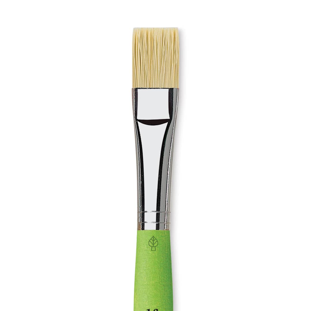 Open in modal - Da Vinci Fit Synthetic Bristle Brush - Flat, Size 16, close up