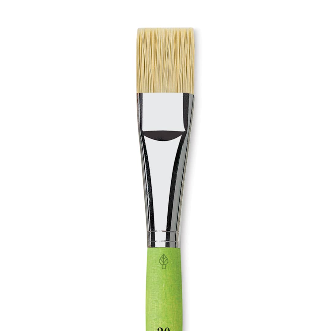 Open in modal - Da Vinci Fit Synthetic Bristle Brush - Flat, Size 20, close up
