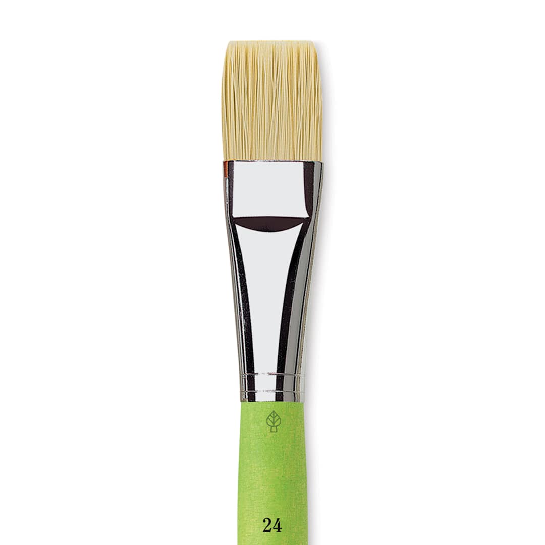 Open in modal - Da Vinci Fit Synthetic Bristle Brush - Flat, Size 24, close up